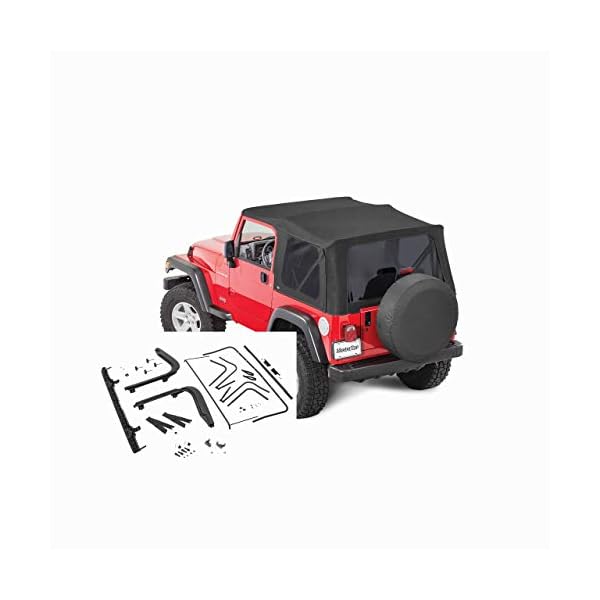 MasterTop Complete Soft Top Replacement Kit in Black Twill Fabric Fits