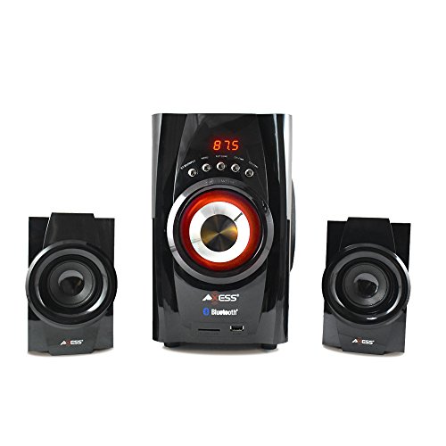 AXESS Bluetooth Mini System 2.1-Channel Home Theater Speaker System Red (MSBT3901)