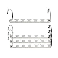 Wonder Hanger Platinum, Space-Saving Closet Organizers, 4 Pack, Chrome