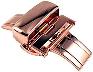 20mm Rose Gold Tone Push Button Deployment/Deployant Clasp for Watch Band