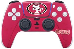 Skinit Decal Gaming skin compatible with PS5 Controller - Officially Licensed NFL San Francisco 49ers Distressed Design