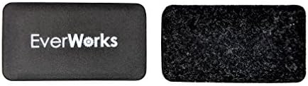 Magnetic Glass Whiteboard Eraser Built for Magnetic Glass Dry Erase Boards (Set of 2) - Strong Magnetic Dry Eraser That Works On All Magnetic Glassboards and Regular Whiteboards - Everworks