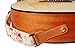 MUSIC FIRST Original Design, 2 inch width (5cm), “Rosa Multiflora in Cream” Padded Soft Muslin & Genuine Leather Floral Guitar Strap Electric Guitar straps