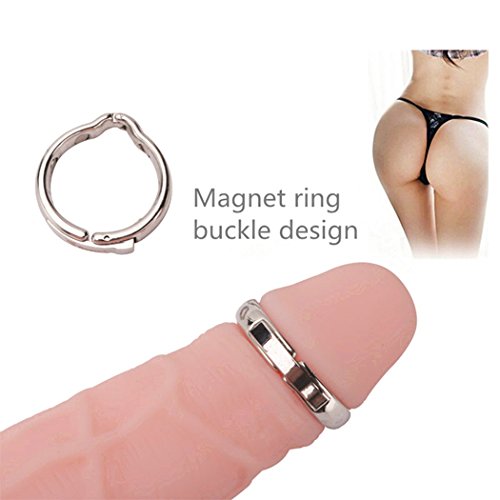 Romi Metal Penis Ring Wrapping Ring Block Enchantment Magnet Therapy Physiotherapy Sheep Eye Lock Fine Adult Toys (Small)