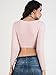 Joeoy Women's Fluffy Mohair Long Sleeve Knit Crop Top Sweater Jumper