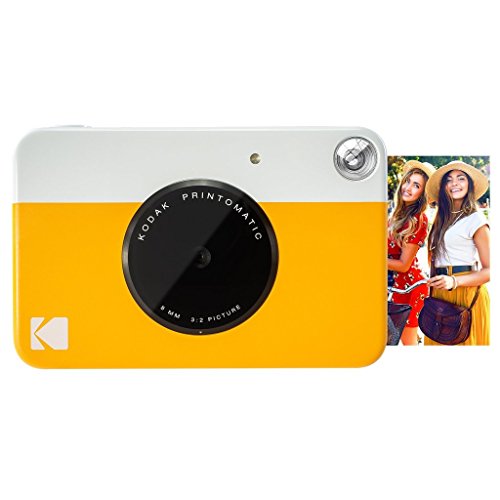 KODAK Printomatic Sofortbildkamera (Gelb) Paket + Zinkpapier (20 Blätter) Etui + Fotoalbum + Hängerahmen + Bequemer… – Bild 3