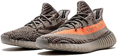 Men Women Lightweight Breathable Mesh Sneakers 350 V2 Running Shoes - Beluga Zebra Grey Men US 7 D(M)=EU 40