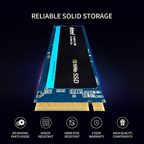 INLAND Premium 1TB SSD 3D TLC NAND M.2 2280 PCIe NVMe 3.0 x4 Internal Solid State Drive, Read/Write Speed up to 3100MB/s and 2800MB/s, 1600 TBW