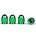 Dreamer Car Cool Short Bullet Style Anodized Surface Valve Stem Caps Car Wheel Valve Caps(green,4 pcs)