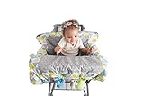 Alphabetz Alphabetz 2-in-1 Large Shopping Cart Cover High Chair Cover, Safety Belt, Cart Cover, Toddler, Universal Size, Fits All Big Box Retialers, Blue, Green
