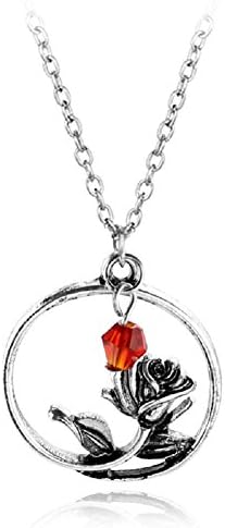 FangLanz Women's Pendant Rose Necklace Princess Rose alloy jewelry