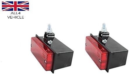 2 X RED REAR HALOGEN FOG TAIL LIGHT LAMP 12/24V CAR TRUCK TRAILER VAN E-MARKED
