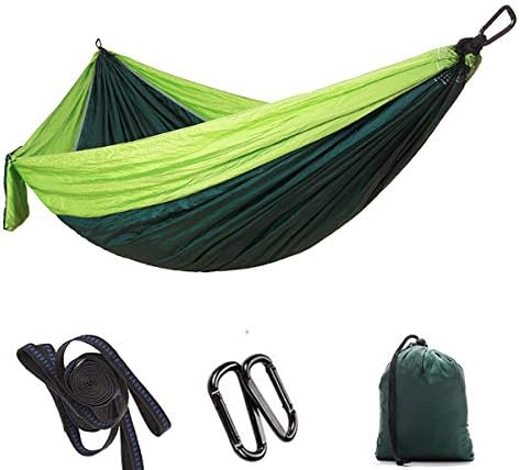 FIZZENN Double Camping Hammock - Lightweight Nylon Portable Hammock, Parachute Double Hammock for Backpacking, Camping, Travel, Beach, Yard.