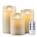 AIR ZUKER Flameless Candles Super-Long Battery Life Dancing Flame Wax Pillar LED Candle with Timer and 10-Key Remote, 300 Hours Lighting, C-Cell Battery[not-Included], Height 5