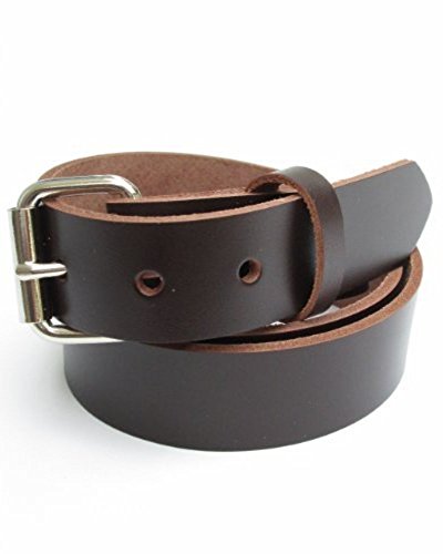 Big & Tall Mens Heavy Duty Dark Chocolate Brown Leather Belt 1 1/4" Wide (62)