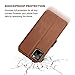 11 Pro Max Slim Flip Wallet Case with Card Holder,OT ONETOP PU Leather Magnetic Closure Kickstand Cash Pocket Cover Compatible with 11 Pro Max 6.5 Inch(Brown)