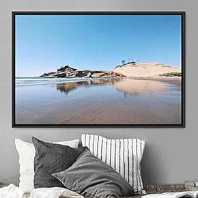 signwin Framed Canvas Wall Art Coastal Scenery Aerial...