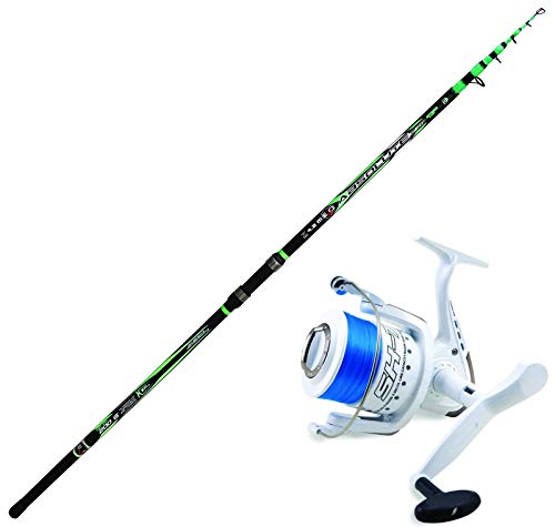 Surfcasting-Set Angelrute + Angelrolle + Angelschnur Evo Absolute 420 + Angelrolle SK7 7000FD
