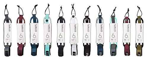 SYMPL Premium Surf Leash [ 5ft - 9ft ] Surfboard Leash for Shortboard, Longboard, SUP Paddle Board - Matte Leash (Gray, 9' ft. - Longboard) - Thumbnail 5