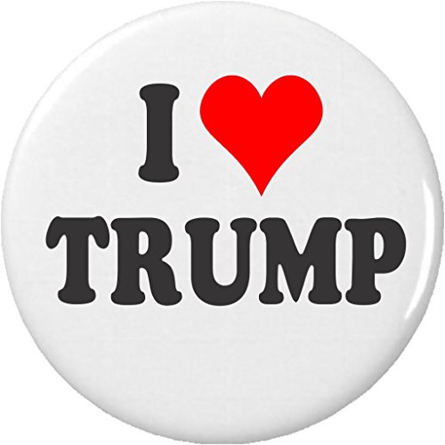 I Love TRUMP 1.25â€ Pinback Button Pin Heart Donald