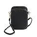 HAIDEXI Nylon Small Crossbody Bags Cell Phone Purse Smartphone Wallet For Women (A-BLACK)