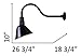CANARM BL10WACBK Outdoor Aluminum Barn Light , Black , 10 Inch