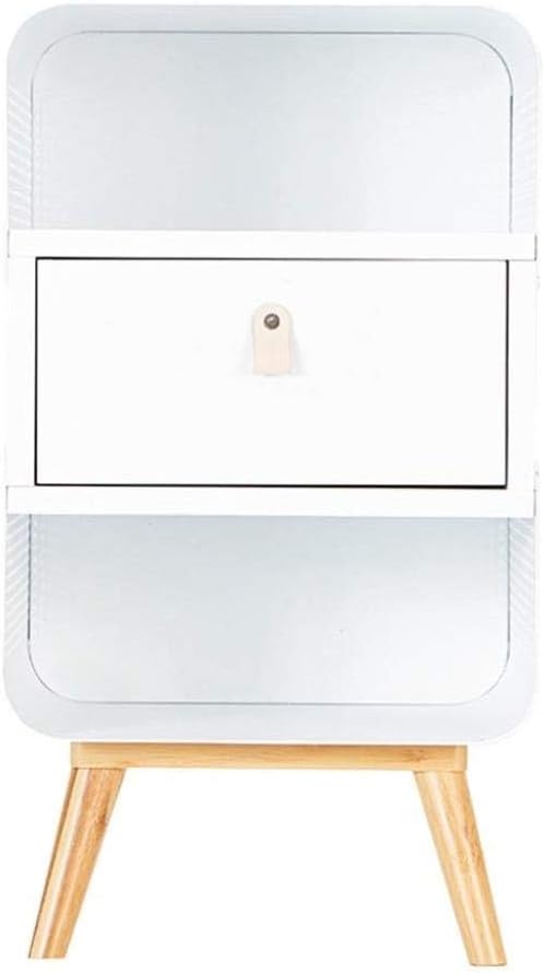 Oldjtk 2 Compartment Standing Shelf Narrow Bookcase With 1 Drawer