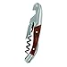 True Wood Handle Double Hinged Waiter’s Corkscrew, Stainless Steel Wine Key with Foil Cutter