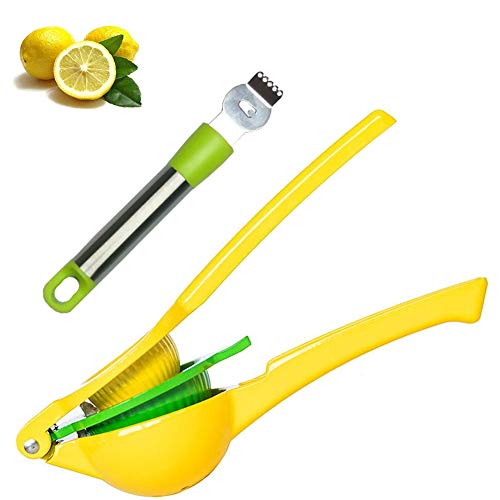 HomDSim Lemon Lime Squeezer + Lemon Zester Grater Peeler Tool，Manual Citrus Press Juicer,Premium Quality Metal Lemon Lime Squeezer Manual Citrus Press Juicer - Thumbnail 5