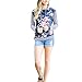 Lover-Beauty Women's Floral Print Long Sleeve Fashion Hoodie Pullover Sweatshirts