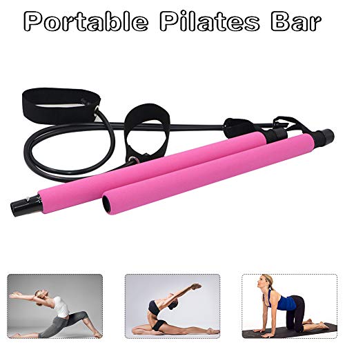 Portable Pilates Bar Kit with Resistance Band,Yoga Exercise Pilates Bar with Foot Loop Yoga Pilates Stick Total Body Workout Toning Bar for Yoga,Stretch,Twisting,Sit-Up Bar Resistance Band by Yoruii - Thumbnail 7