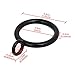 Saim Black 1-Inch Inner Diameter Metal Curtain Eyelet Rings 40 Pcs