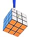 Christmas Ornaments Tree Buddees Colored Cube Puzzle with Blue String