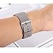 For Fitbit Blaze Bands, bayite Accessory Leather Wristband for Fitbit Blaze Smart Watch, Small, Grey with Frame