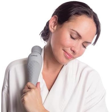 TruMedic InstaShiatsu+ Handheld Deep Tissue Wand Massager - Waterproof, Portable, Cordless, and Rechargeable Kneading Massage Provides 5 Customizable Massage Modes for Full Body Relief (TMH-3000)
