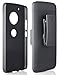 Case with Clip for Moto G5 Plus, Nakedcellphone [Black Tread] Cover with [Rotating/Ratchet] Belt Hip Holster Holder Stand Combo for Motorola Moto G5 Plus, XT1687, Moto G5+