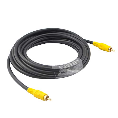 cable coaxial de audio digital ollgen, cable rca macho a macho de un solo enchufe, cable coaxial de extensión de video / audio para cámara de estacionamiento con vista trasera de subwoofer 