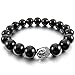 INBLUE Women,Men's 10mm Energy Bracelet Link Wrist Energy Stone Simulated Buddha Mala Bead