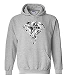 Artix Black and White Camouflaged Unisex Hoodie Sweatshirt Medium Sport Grey