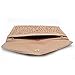 Mily Glitter Sequins Envelop Clutch Tote Shoulder Bag Handbag, Beige, One Size