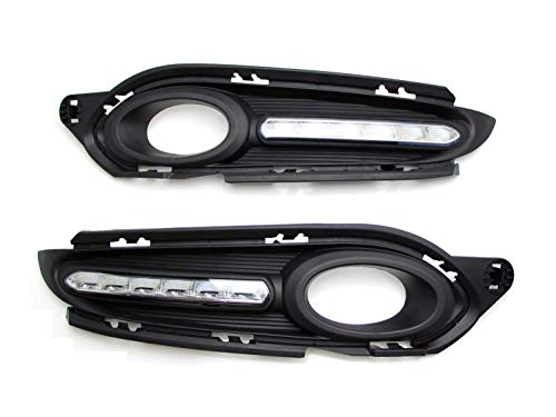 iJDMTOY Switchback LED Daytime Running Lights Assembly For 16-up Honda HR-V (JDM Vezel), OEM Fit White DRL & Amber Turn Signals Powered by 12 Pieces high Power LED Lights