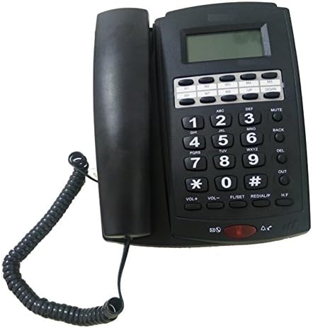 LeeKerTel Home Office Corded Phone with Speakerphone, Caller ID and Speed Dial(Black, P030B)