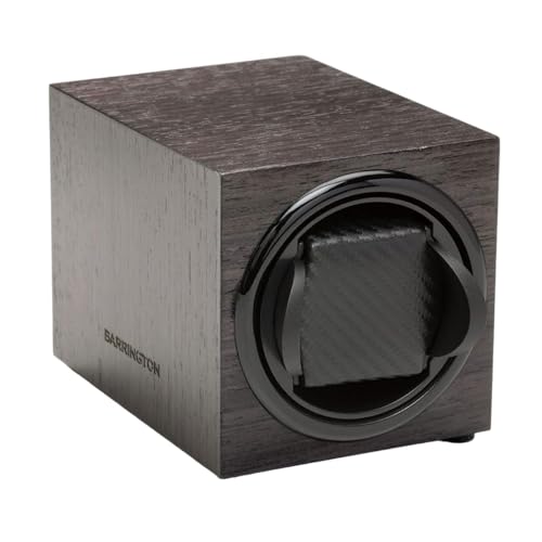 BARRINGTON Single Watch Winder for Automatic Watches with Silent Japanese Motor | Watch Winder for Luxury Brands | Adjustable TPD 650-1950 | AC Operated | Battery Backup