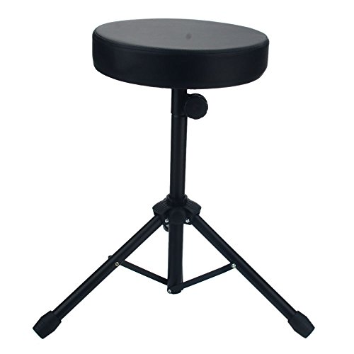 GSMV Drum Throne Padded Seat Stool Stand Drummers Percussion Hardware Drumming Chair