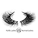 Eyelashes Natural Look False Lashes - Bepholan Fake Eyelashes 5D Super Fluffy False Eyelashes Black Band Wispy Lashes 3-Pack Faux Mink Lashes(XMZ91)