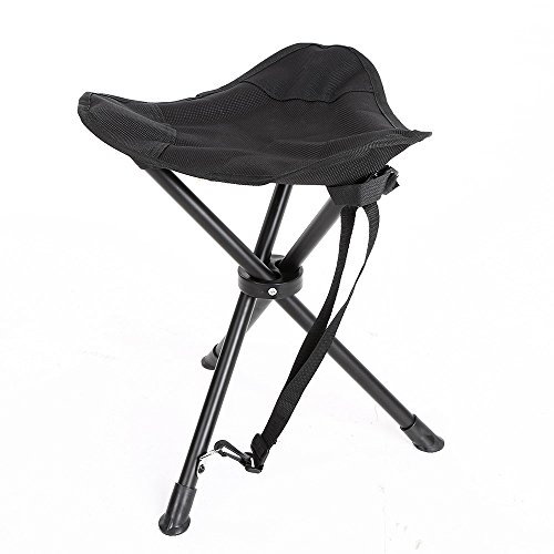 Folding Tripod Stool Portable Lightweight Slacker Camping Chair for Fishing Hunting Hiking Travelling Mountaineering Picnic Outdoor Stool