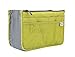 Periea Chelsy Purse Organizer Insert with Handles & 13 Pockets - 3 Sizes (Bright Green, Large)
