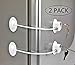 2 Pack Refrigerator Lock with 4 Keys, Refrigerator Lock Dorm Freezer Door Lock and Child Safety Cabinet Lock with Strong Adhesivefrigerador