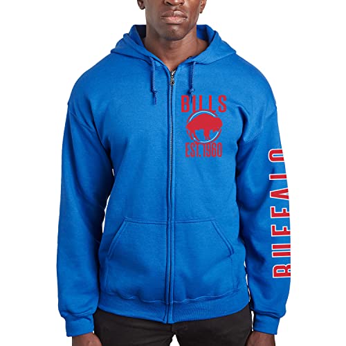 Junk Food NFL - Buffalo Bills - MVP Zip - Officially Licensed Adult Full Zip Fl…