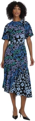 steve madden leigh midi dress Steve Madden Apparel Leigh Midi Dress, Black Multi,X-Small at Amazon  Women's Clothing store